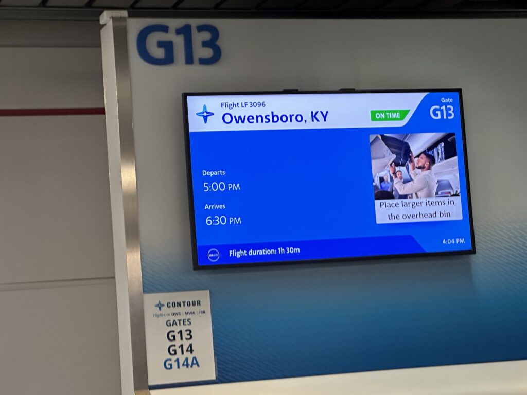 a screen with a picture of a plane