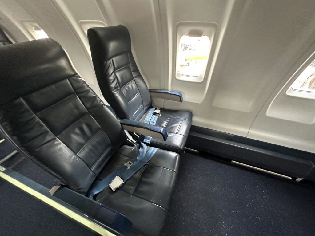 two seats in an airplane