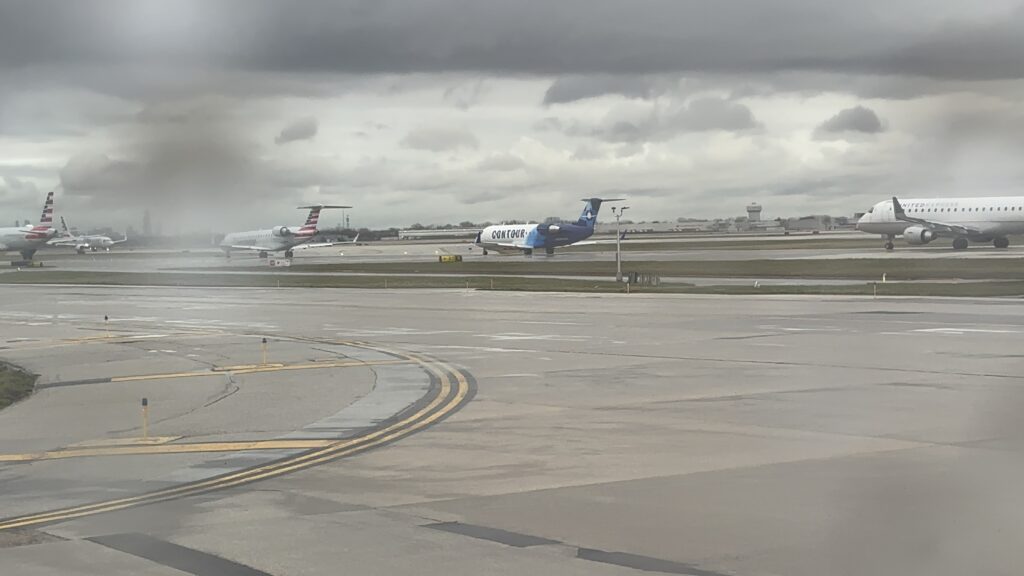 airplanes on a runway