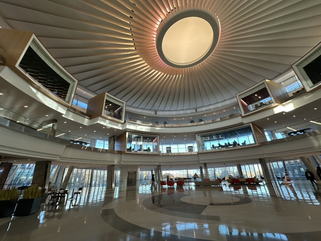 a large building with a circular ceiling