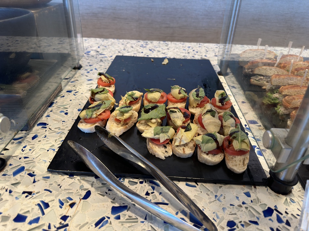 a plate of food on a counter