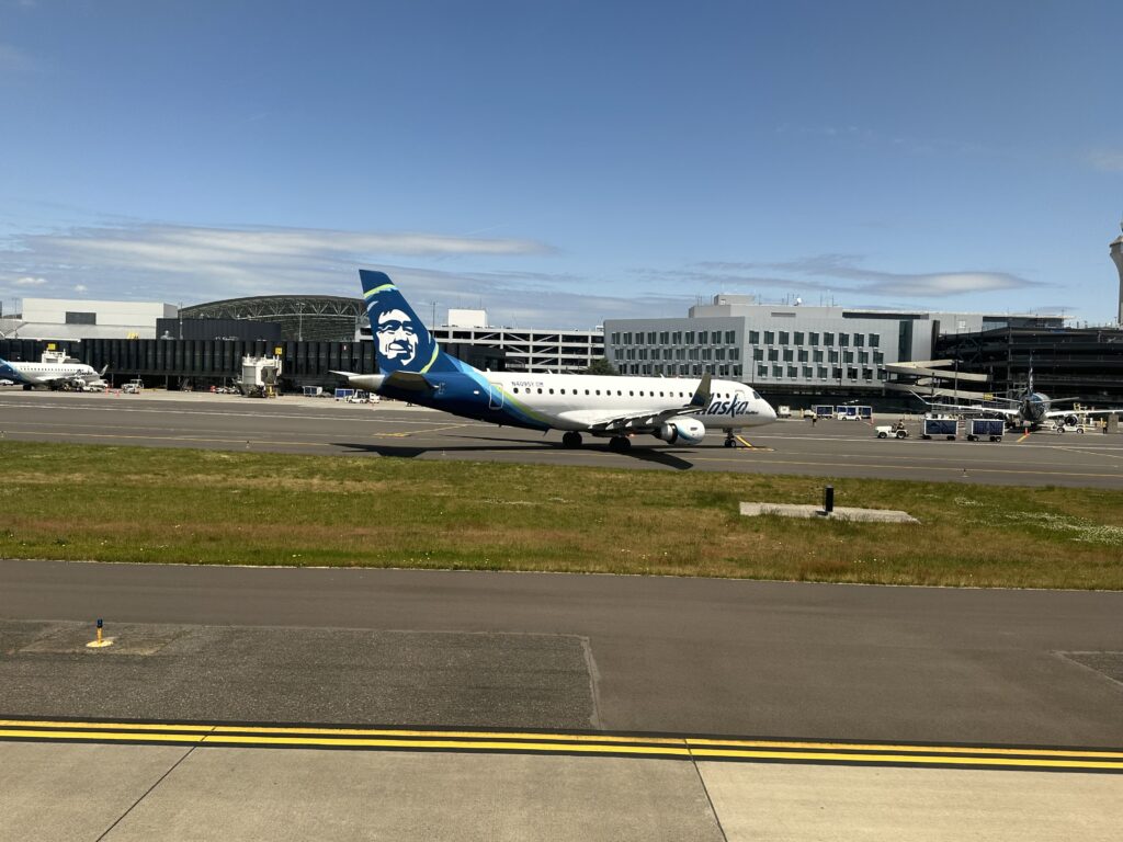 an airplane on the runway