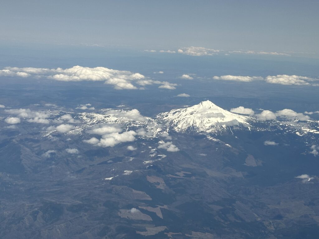 a mountain with snow on top