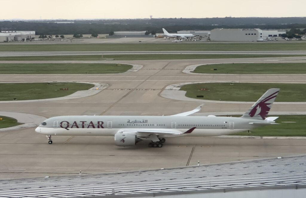 an airplane on the runway