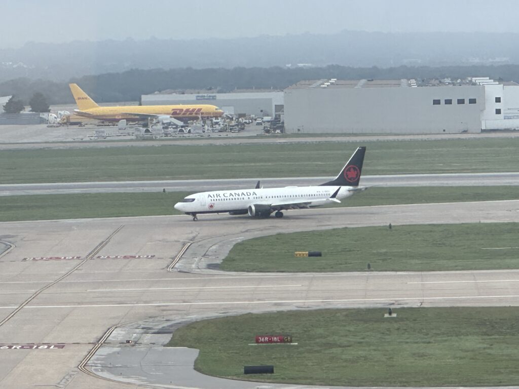 an airplane on a runway