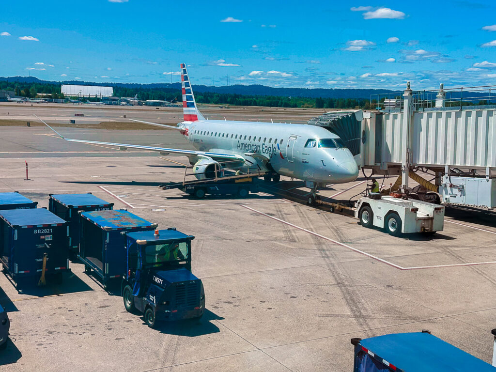 a plane on the tarmac