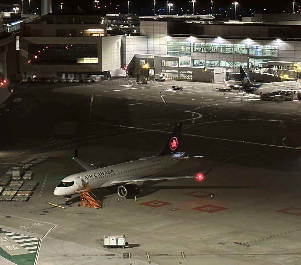 an airplane at an airport