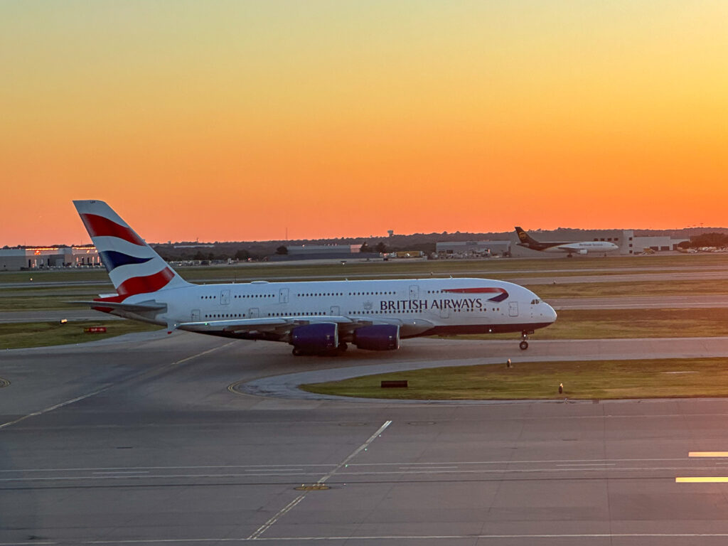 an airplane on a runway