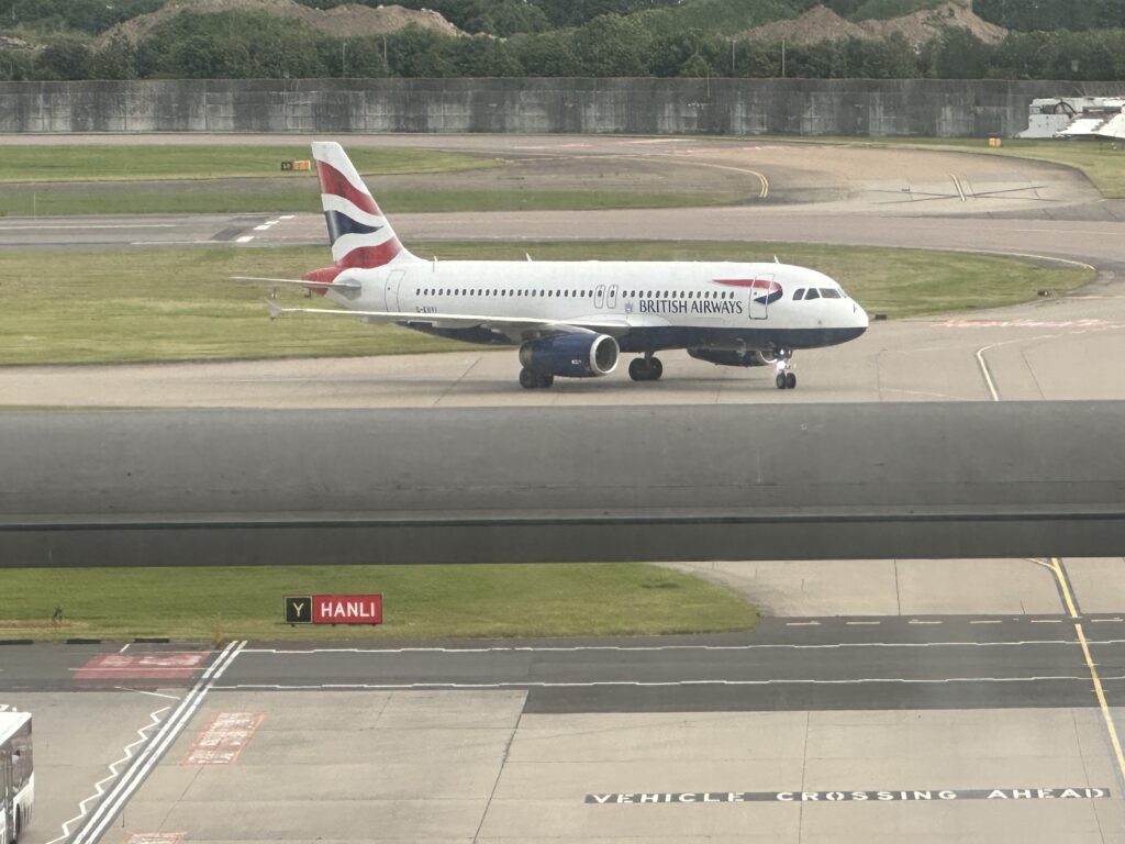 an airplane on a runway