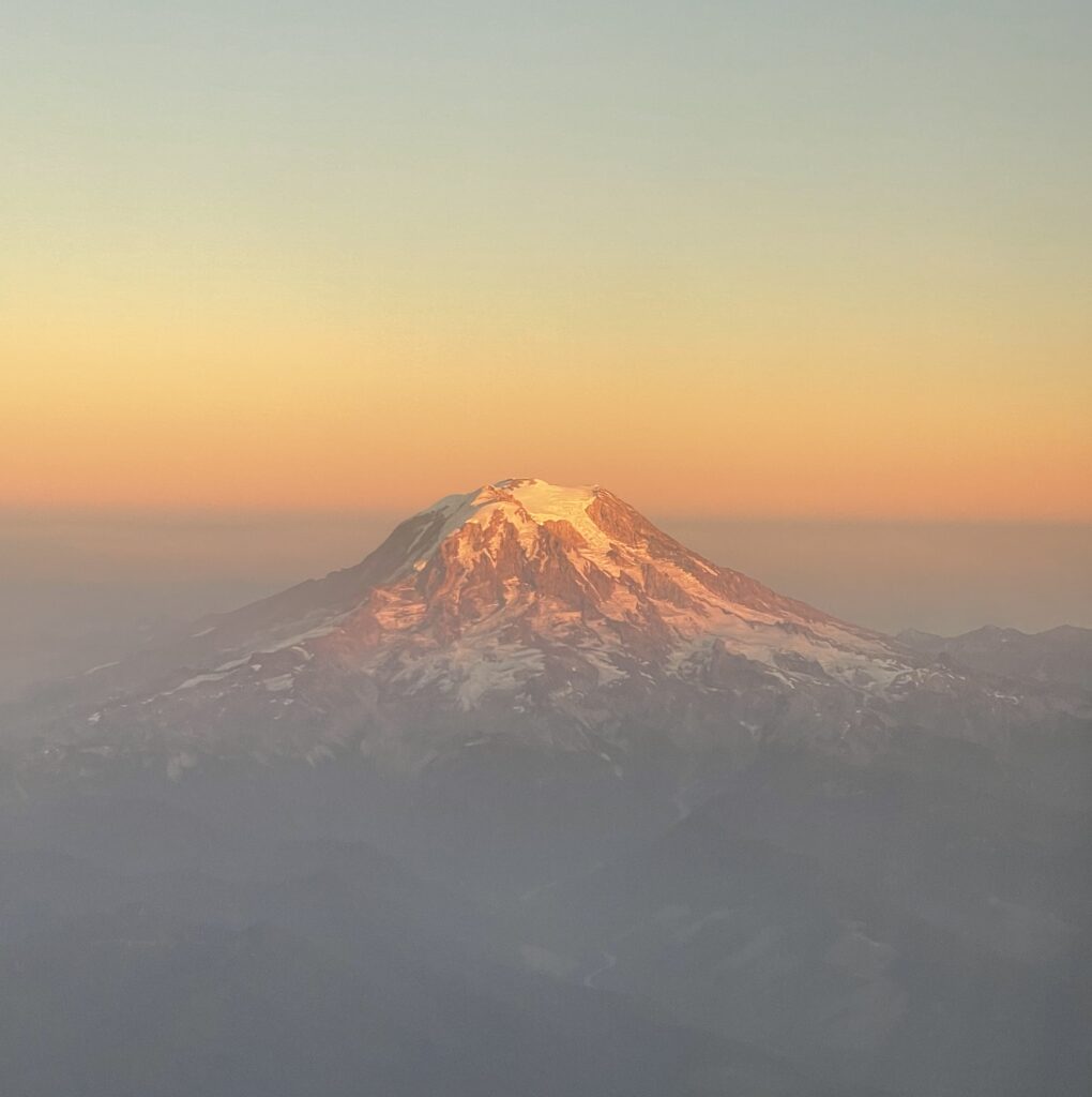 a mountain with snow on top