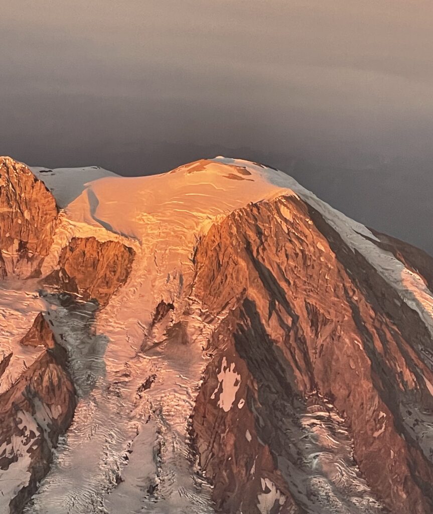 a mountain with snow on top