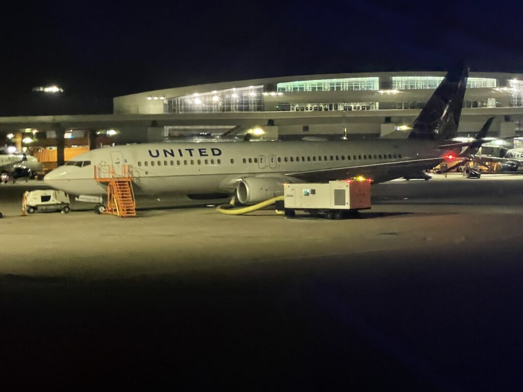 an airplane at an airport