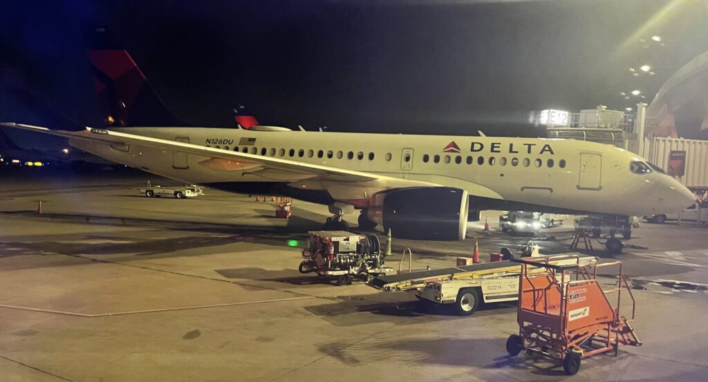 a plane at the airport